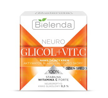 Денний зволожувальний крем для обличчя Bielenda Neuro Glicol + Vit.C Moisturizing Face Cream Day SPF 20