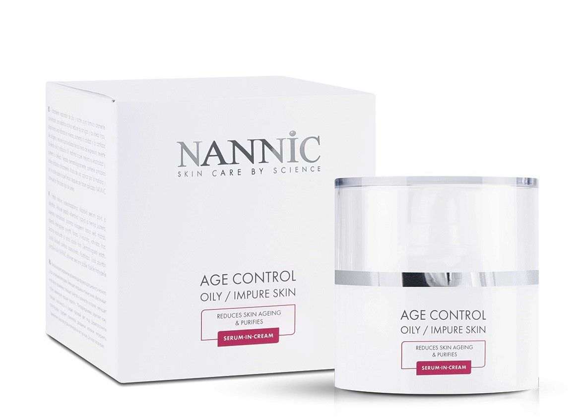 Активна сироватка в кремі для жирної і проблемної шкіри Nannic Age Control Oily/Impure Skin