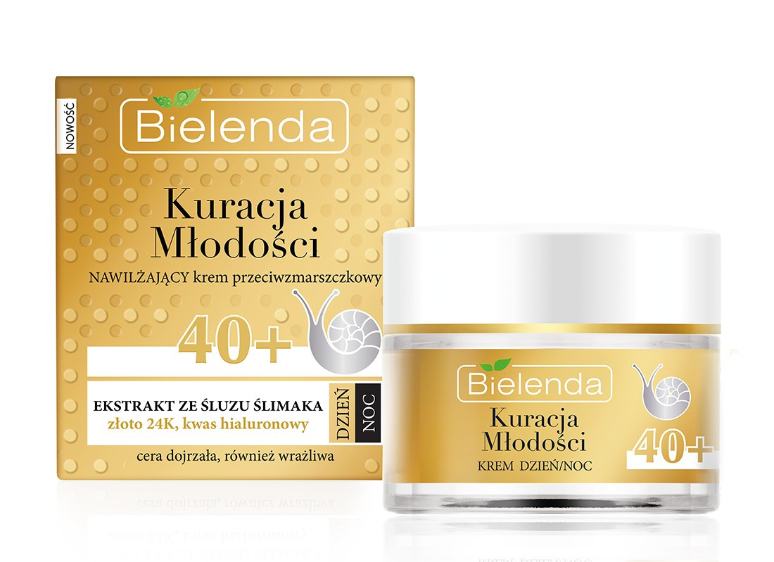 Зволожуючий крем від зморшок з екстрактом равлики і 24К золотом Bіelenda Treatment of Youth Moisturizing