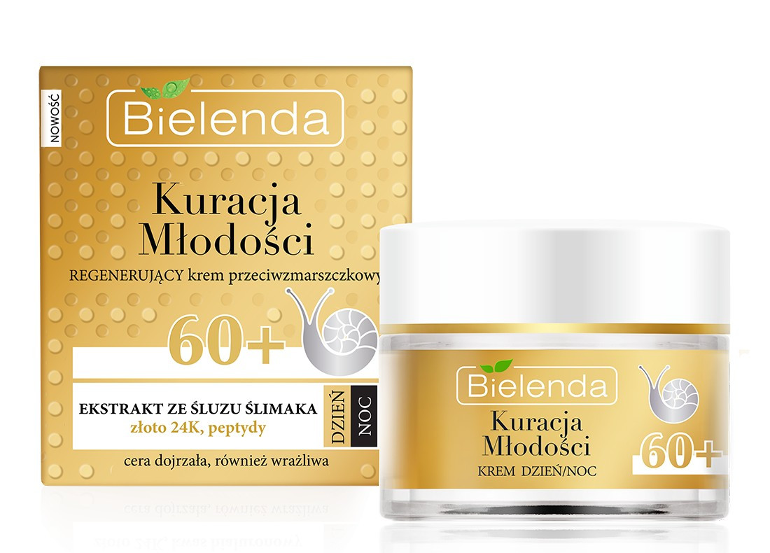 Регенеруючий крем від зморшок з екстрактом равлики і 24К золотом Bіelenda Treatment of Youth Regenerating