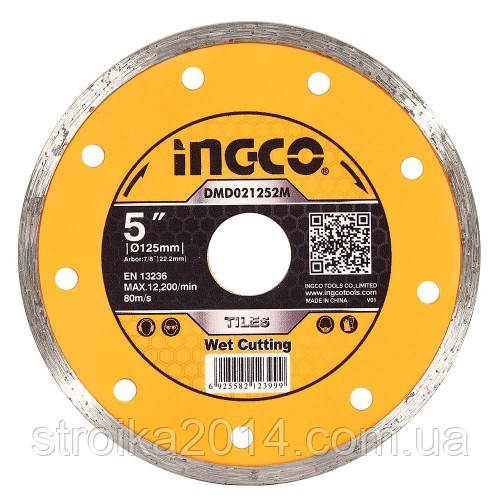Диск алмазний кераміка 125×5,0×22,2 INGCO