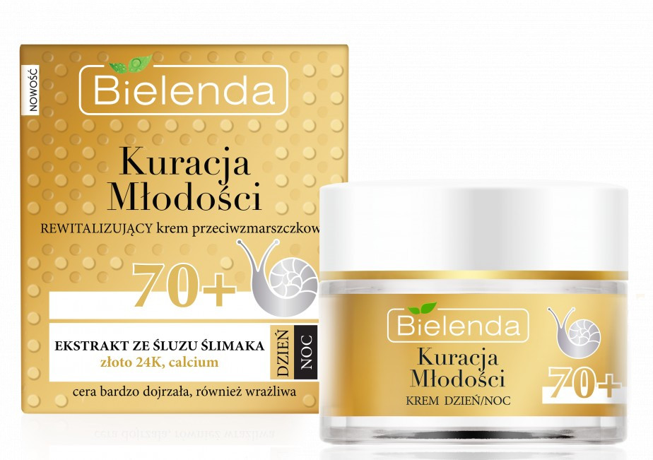 Відновлюючий крем проти зморшок з екстрактом равлики і 24К золотом Bіelenda Treatment of Youth