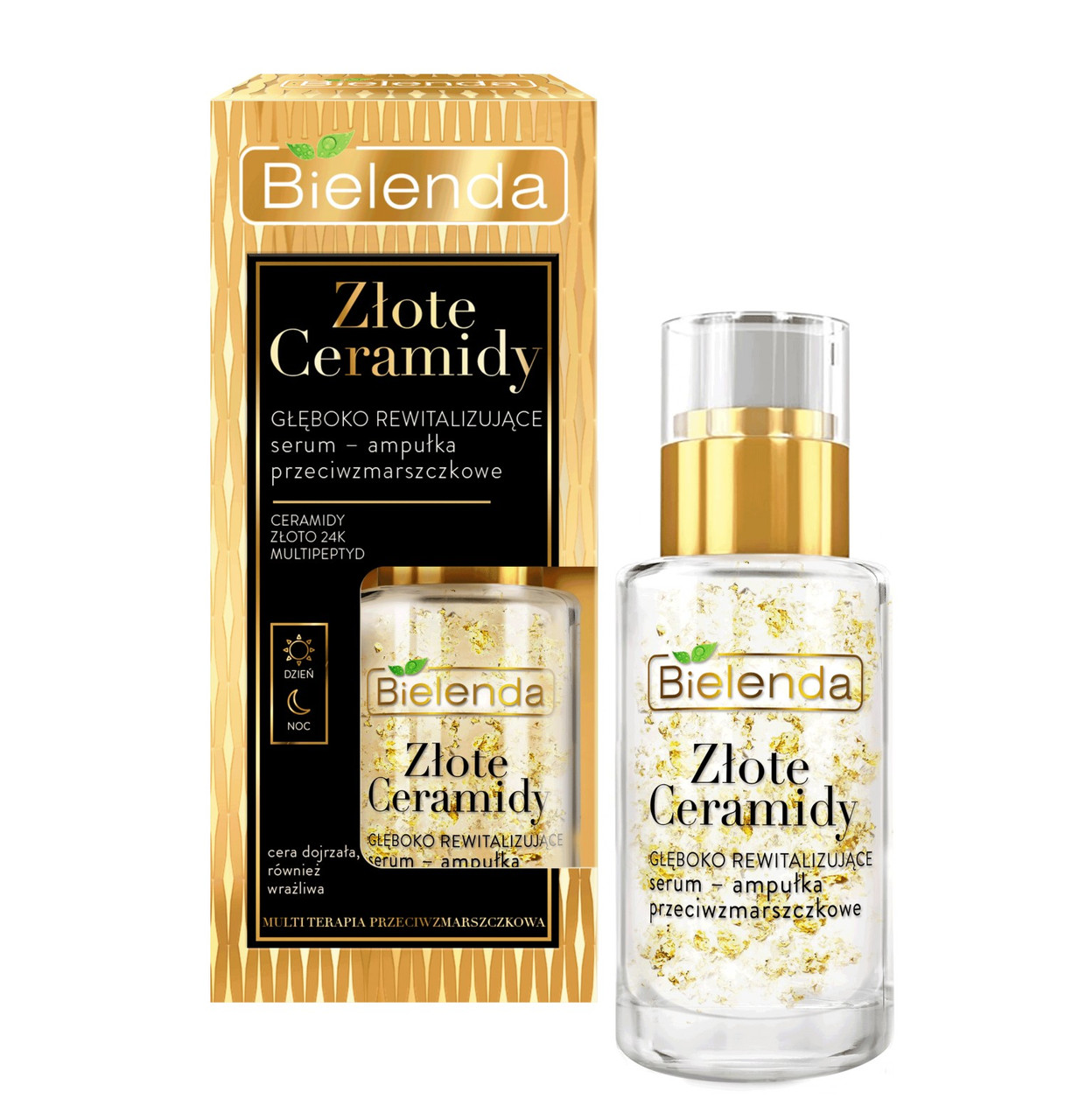 Відновлююча сироватка проти зморшок золото і кераміди Bіelenda Golden Ceramides Anti-wrinkle ampoule, фото 1