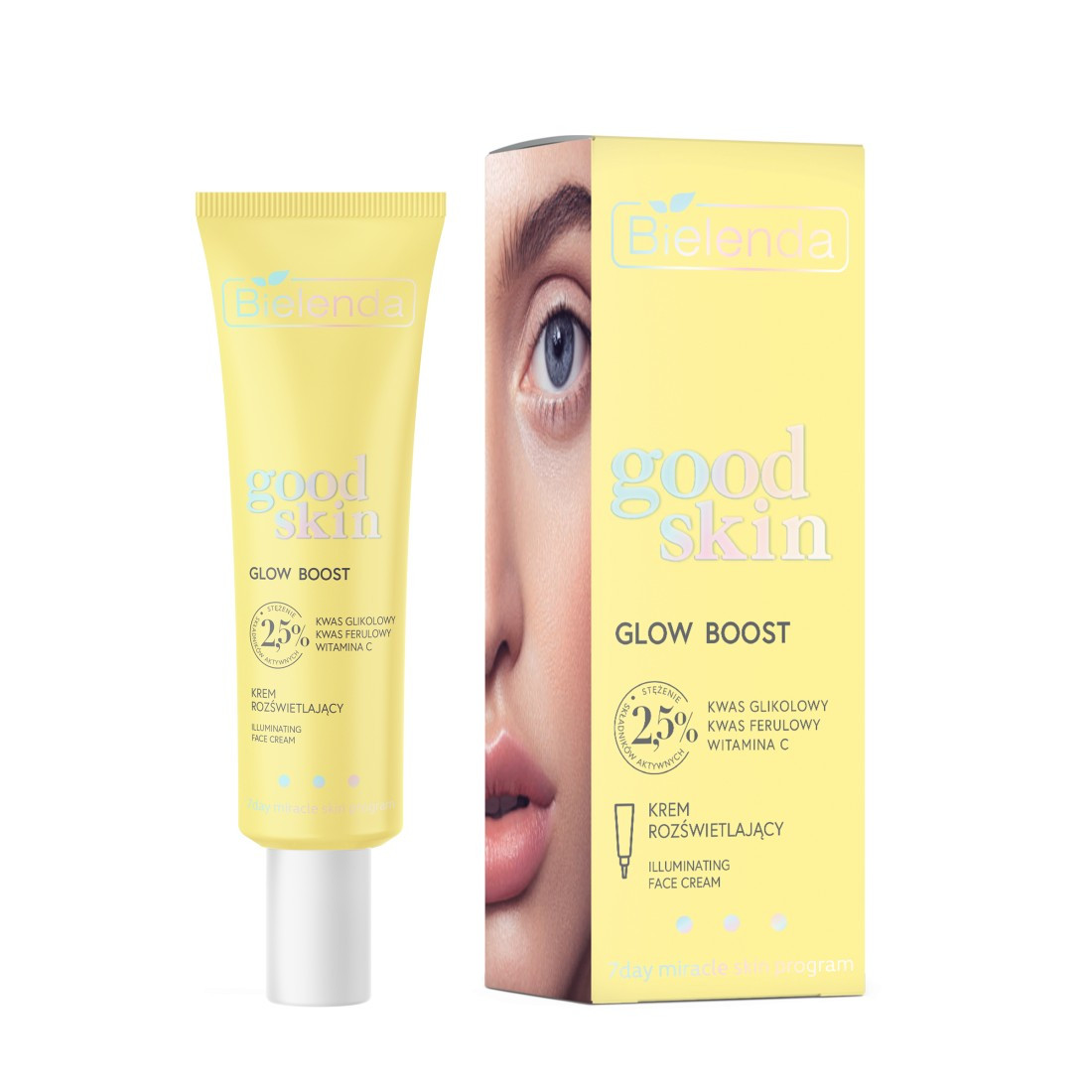 Освітлюючий крем з гліколевої кислотою Bіelenda Good Skin Glow Boost Illuminating Face Cream