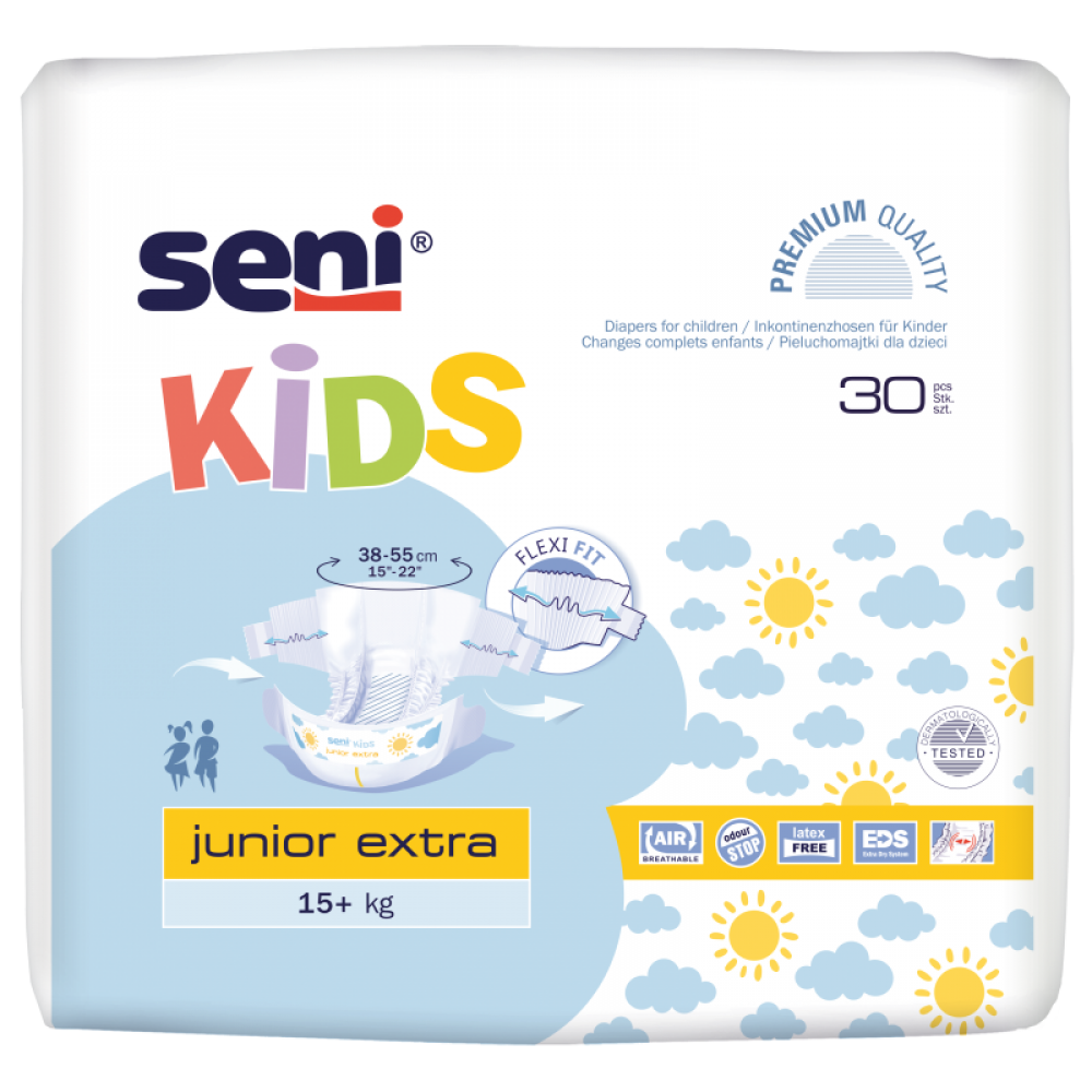 Підгузники дитячі одноразові Seni Kids Junior Extra 30 шт