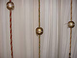 Ламбрекен Корона зі склярусом, 2,5 м теракот, фото 5