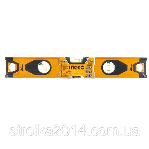Рівень будівальний 40см, 3 капсули INGCO INDUSTRIAL