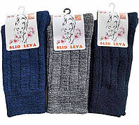 Носки женские махровые наружу хлопок Slid Leva, размер 36-39, ассорти, 231002