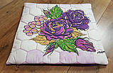 Стьобана декоративна наволочка Фіолетові троянди в сотах, фото 5