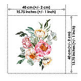 Набір бавовняних панелей Слоники і квіти. Сатин, фото 4