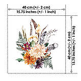 Набір бавовняних панелей Слоники і квіти. Сатин, фото 6