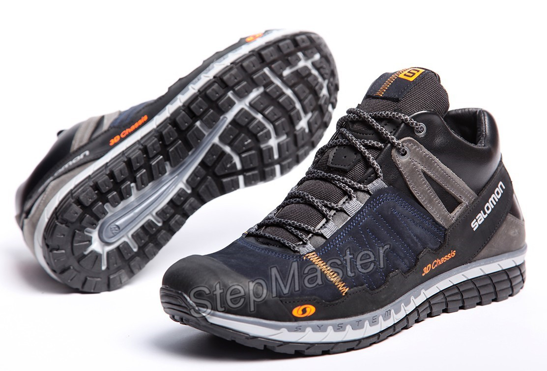 Шкіряні зимові черевики, кросівки термо, Salomon S2 Gore-Tex