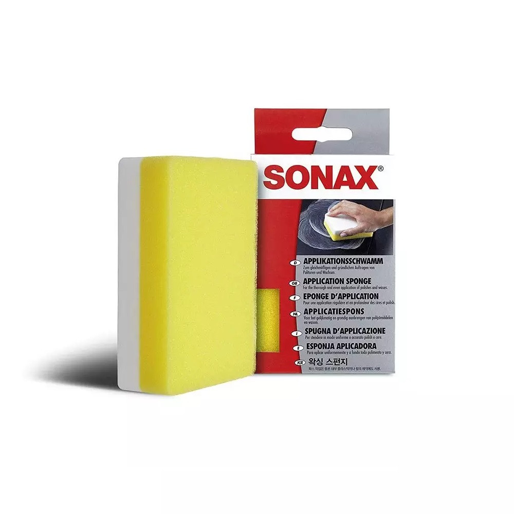 Губка для нанесення поліролей, восків, засобів для догляду SONAX Application Sponge 12 х 8 х 3,5 см (417300)