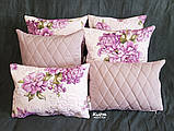 Набір з 6 декоративних наволочок для інтер'єру з великими півоніями Kuzya Production, фото 5