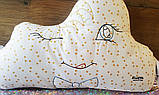 Подушка хмара для дитячого ліжечка з золотими зірками Хлопчик Kuzya Production, фото 3