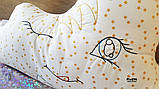 Подушка хмара для дитячого ліжечка з золотими зірками Хлопчик Kuzya Production, фото 4