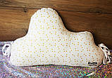 Подушка хмара для дитячого ліжечка з золотими зірками Хлопчик Kuzya Production, фото 6