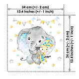 Набір сатинових панелей Блакитний слоник Kuzya Production, фото 4