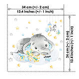 Набір сатинових панелей Блакитний слоник Kuzya Production, фото 5