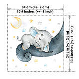 Набір сатинових панелей Блакитний слоник Kuzya Production, фото 6