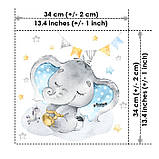 Набір сатинових панелей Блакитний слоник Kuzya Production, фото 7