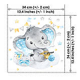 Набір сатинових панелей Блакитний слоник Kuzya Production, фото 8