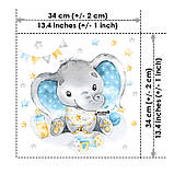 Набір сатинових панелей Блакитний слоник Kuzya Production, фото 9