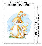 Набір дитячих сатинових панелей Мама з зайчиком Kuzya Production, фото 3