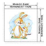 Набір дитячих сатинових панелей Мама з зайчиком Kuzya Production, фото 6