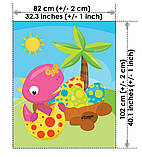 Набір дитячих сатинових панелей Милі динозаврики Kuzya Production, фото 3