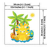 Набір дитячих сатинових панелей Милі динозаврики Kuzya Production, фото 4