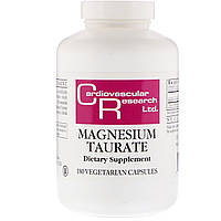 Cardiovascular Research Magnesium Taurate, таурат магния, 180 вегетарианских капсул.