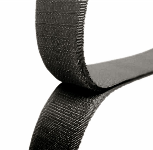 Текстильна застібка (липучка) ширина 20 мм колір чорний