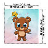 Набір з 12 сатинових панелей Милі звірята, фото 9