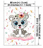 Панелька з сатину для дитячого пледа Леопард, фото 2