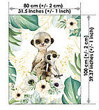 Панелька з сатину для дитячого пледа Сурікати, фото 2