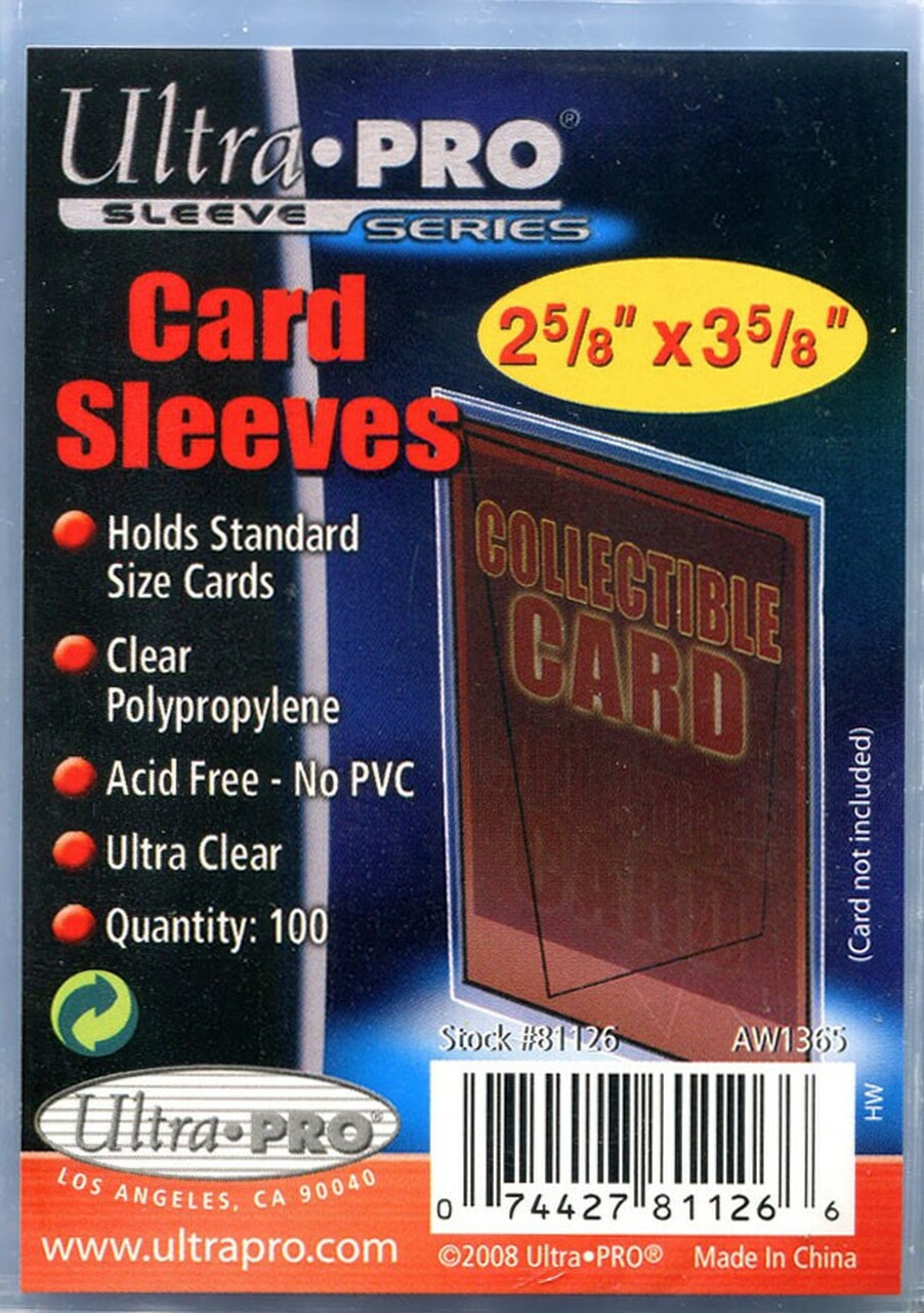 Протекторы Ultra PRO 2-5/8 x 3-5/8 inch Soft Card Sleeves (100 шт) - фото 1 - id-p1557055975