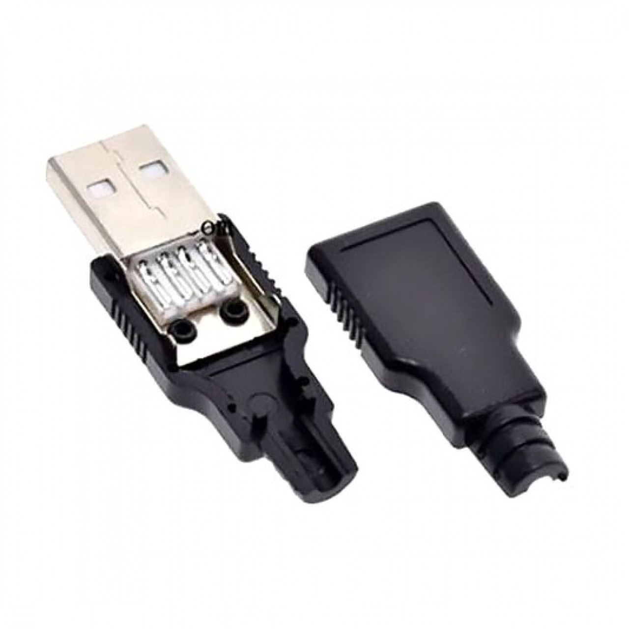 Штекер USB тип A, під шнур, чорний: продаж, ціна у Кривому Розі. Набори ...