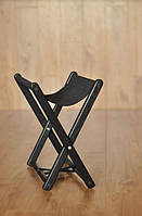 Підставка для сумки каркас Чорне дерево, оббивка тканина Чорна, Висота 40 см (ArtCenter-TM)