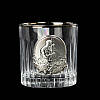 Кришталеві келихи для віскі Boss Crystal, Подарунковий набір склянок з платиною накладки срібло Козаки, фото 5