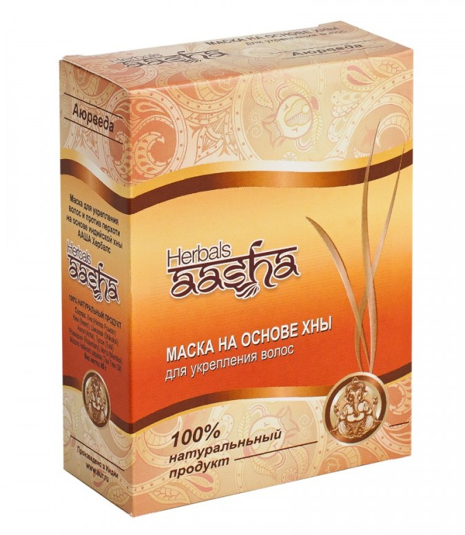 Маска для зміцнення волосся на основі хни Aasha Herbals
