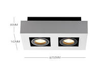 Точечный накладной светильник. Модель RD-6643 Белый, 25х14,2х8,5 см, 5W