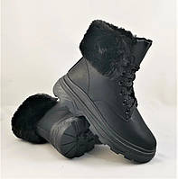 Зимние Ботинки Женские Черные Полусапожки на Меху 36,38,39 размеры