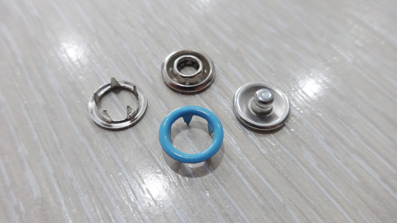 Кнопка трикотажная Spring 9 мм яскраво-голуба, фото 1