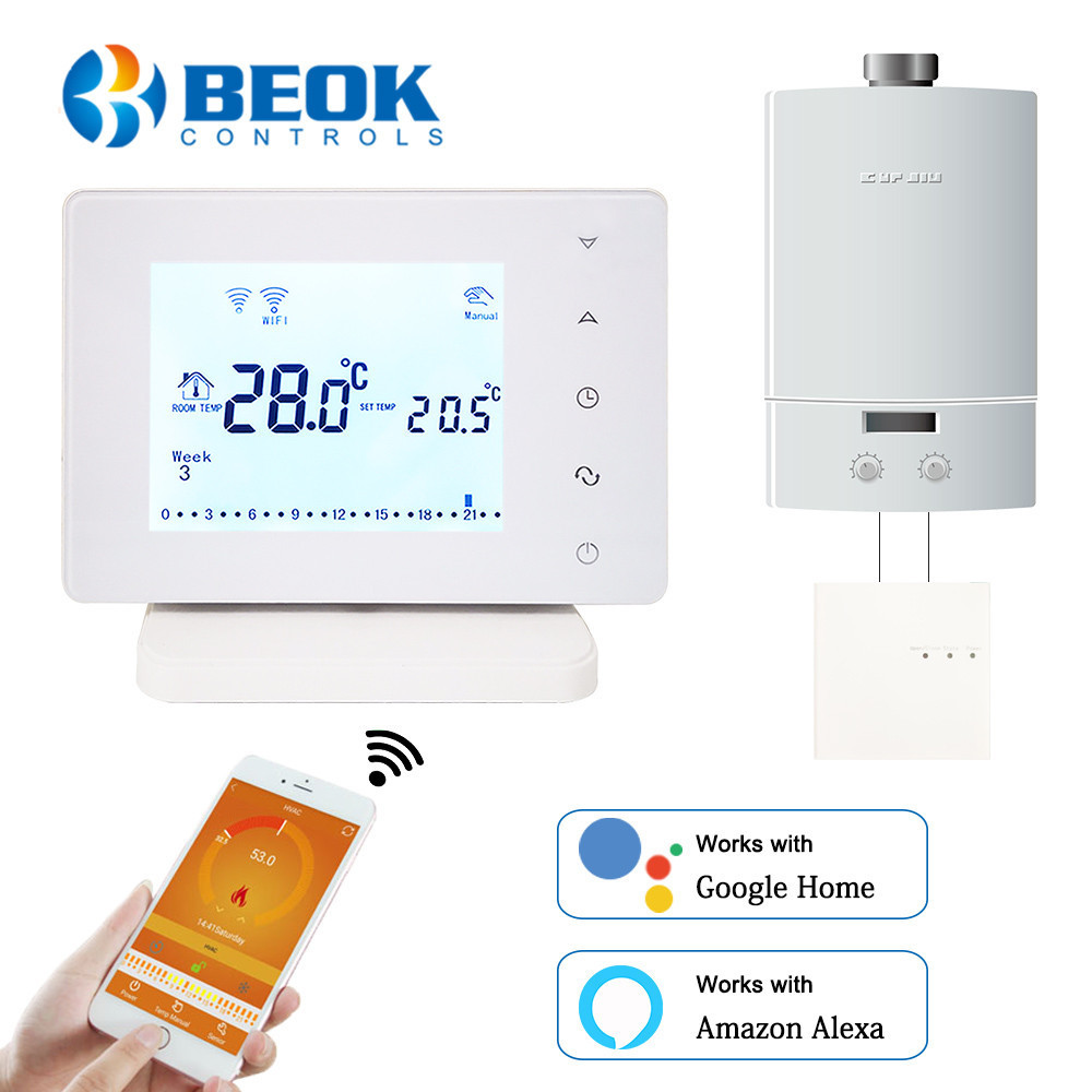 Бездротовий терморегулятор для газового котла BEOK BOT306RF WIFI