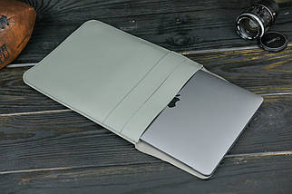 Шкіряний чохол для MacBook Air 13" (2018-2021) Дизайн №25, натуральна шкіра Grand, колір Сірий, фото 3