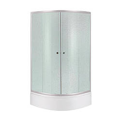 Душова кабіна Lidz Latwa 80x80 Frost 4 мм з піддоном Kapielka 165 мм | Повний комплект | Польща