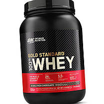 Сиворотковий протеїн ізолят Optimum 100% Whey Gold Standard 907 р банан, фото 4