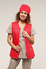 Медичний жилет Аляска 1 стьобаний червоний