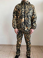 Костюм камуфляжный для охоты и рыбалки расцветка Камыш, куртка с капюшоном, ткань саржа 50